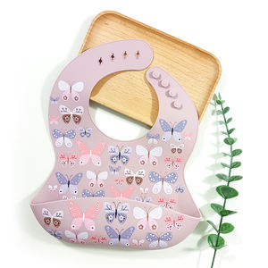 Silikon kase kaşık öğrenme yürümeye başlayan bebek yetişkin önlükler Set renkli çocuklar için su geçirmez bebek önlükler Silicona Bebaro önlük yeme - Product Image 1