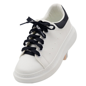 Weiou tali sepatu katun datar wax 8mm, tali sepatu katun dengan motif layar putih <span class=keywords><strong>120cm</strong></span> panjang tali Sneaker uniseks - Product Image 4