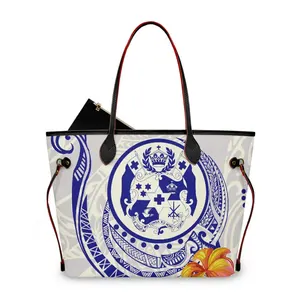 Tongan Tribal Design Women Handbags With Small Bag Custom Fashion Leather Girls Tote Shoulder Bags Woman Casual Large Capacity