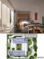 Conception d'architecture moderne, aménagement intérieur, rendu 3D, plan d'étage, concept de villa personnalisée, matériaux de construction, solution tout-en-un
