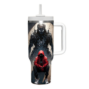Vaso Térmico <span class=keywords><strong>de</strong></span> Acero Inoxidable <span class=keywords><strong>de</strong></span> 40 oz con Diseño <span class=keywords><strong>de</strong></span> Spider-Man, Vaso para Auto con Asa, Vaso para Hielo - Product Image 2