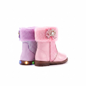 OZKIZ Korean LED Boots for Kids Girls 2-6 Years Winter Fashion Glitter Upper Material Wholesale - Product Image 2