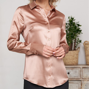 Camicetta da Ufficio in Pura <span class=keywords><strong>Seta</strong></span> di Gelso 100% per <span class=keywords><strong>Donna</strong></span>, Manica Lunga, Lavabile, Produzione Personalizzata all'Ingrosso - Product Image 2