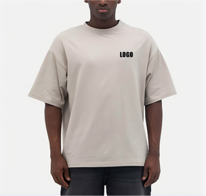 T-shirt 100% coton OEM personnalisé, 240-300 g/m², uni, coupe ample, épaisse, style boxy pour homme - Product Image 1