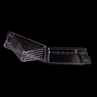 Boîte cadeau en plastique PET jetable personnalisable pour gâteau, dessert et sandwich, impression en relief pour emballage