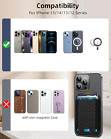 Funda Magnética Flexible para Teléfono con Banda Elástica y Tarjetero de Cuero PU para iPad, Soporte Portátil y Soporte de Viaje