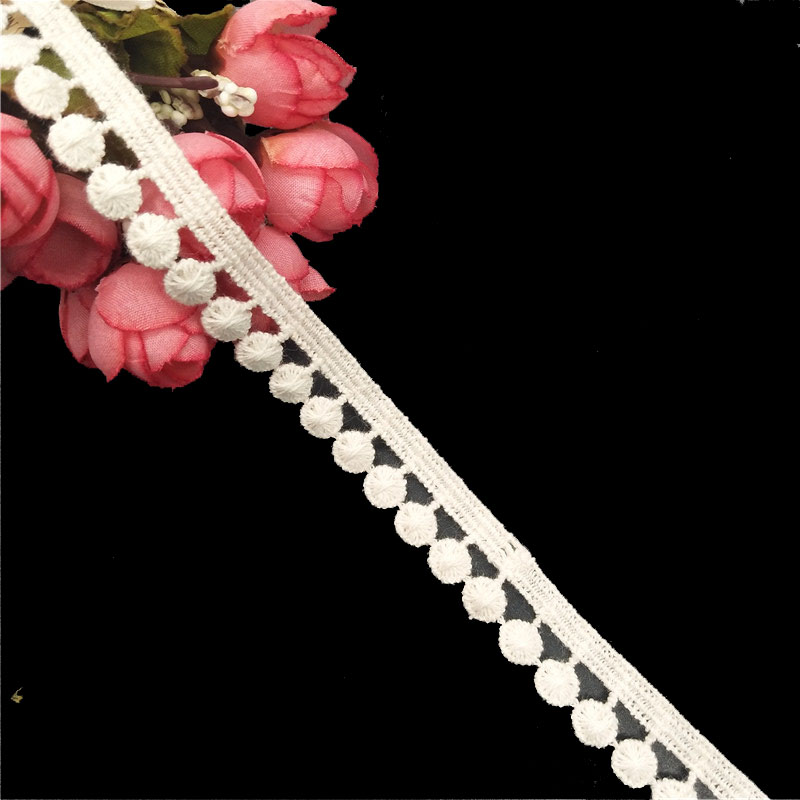 Хлопковая отделка с помпоном, Ширина 1,5 см