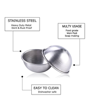Moule à bombes de bain en acier inoxydable 304 de 1, 1,5 et 2 pouces pour bombes de bain effervescentes et moules à savon métalliques