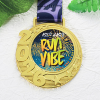 Médailles personnalisées en alliage de zinc avec logo et lettres imprimées, médailles commémoratives plaquées or, médailles 2026 pour marathon de course à pied