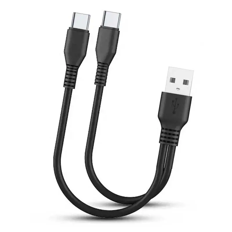 Portable 2in1 Splitter Y 2 en 1 Micro USB Type C Cable 2 in 1 Charger Cord