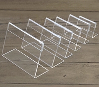 Support de signalisation en acrylique transparent sur mesure de 3,5 x 2 pouces