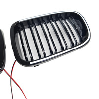 Calandre avant double ligne LED noir brillant de remplacement pour BMW E46 1999-2001