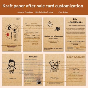 Cartes de remerciement personnalisées en papier kraft épaissi avec impression haute définition pour les entreprises, les hôtels et le service après-vente avec conception gratuite - Product Image 2