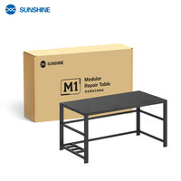 Table de réparation Sunshine M1 1,5 m grande taille, en alliage d'aluminium noir, établi modulaire pour l'entretien, bureau à domicile, étagère modulaire pour outils