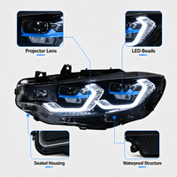 Phares de style G22 pour BMW F32 Série 4 2013-2020, mise à niveau LED, projecteur laser, double lentille, feux de jour Spoon, yeux d'ange, phare de remplacement