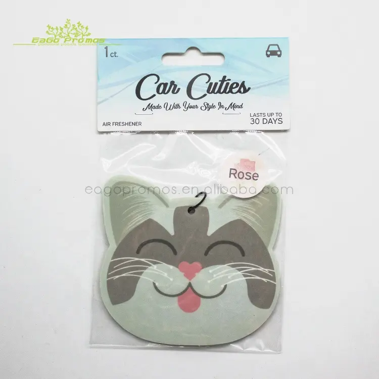 2020 Customized shape best scents quality cotton paper car air freshener with headcard package