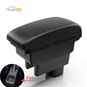 TONC Specially Crafted Center Console Armrest Box for Suzuki Swift, Constructed with ABS Material, Dual Storage,and USB Charging