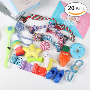 Ensemble de jouets à mâcher pour chien, lot de 20 jouets durables en corde de coton pour l'entretenement des animaux de compagnie - Product Image 3