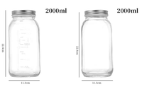 Pot Mason en verre côtelé vertical avec couvercle hermétique à vis pour la décoration intérieure, l'emballage de produits de soin, le stockage de bougies et de sels de bain