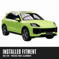 Kit Widebody 9Y0 Turbo compatible OEM pour Porsche Cayenne 2011-2017 : Pare-chocs avant et arrière, Ailes, Capot, Hayon, Jupes latérales, Rétroviseurs