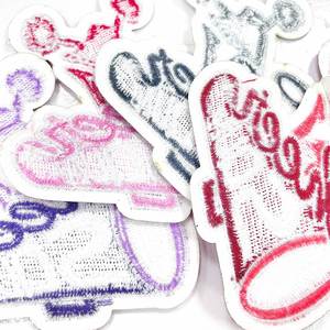 New Hot Colorful Iron on Glitter Edge Embroidered Cheer Girl Patch for T-shirt Hoodies <b>Hat</b> <b>Bag</b> Decoration - Product Image 5