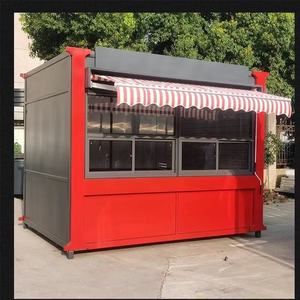 Kiosque alimentaire mobile 4,8 m en acier inoxydable, boutique de nourriture et de boissons en plein air, montage facile, alimentation intégrée - Product Image 1