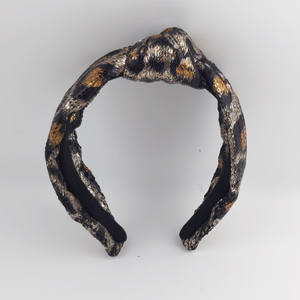 Bandeau de tête en sequins brillants personnalisé, tête de léopard, femmes, luxe, haute tension, nœud supérieur, bandeaux de cheveux, style streetwear, bandeau de tête tendance - Product Image 3