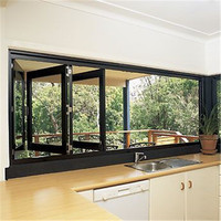 Fenêtre pliante en aluminium Topwindow, fenêtre pliante en aluminium bon marché, prix des fenêtres pliantes en aluminium