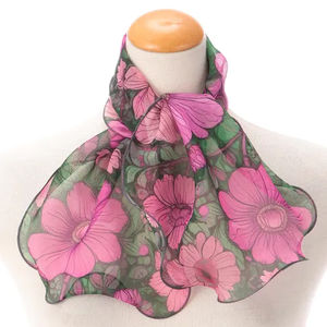 ผ้าพันคอพิมพ์ลายดอกไม้หลากสีสำหรับผู้หญิง ผ้าคลุมไหล่แฟชั่นย้อนยุคน้ำหนักเบา ผ้าพันคอศิลปะสำหรับฤดูใบไม้ผลิและฤดูร้อน เหมาะสำหรับการสวมใส่ในชีวิตประจำวัน - Product Image 2