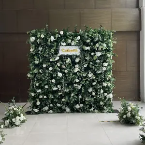 Fleur artificielle en soie de bouquet de roses KCFW-205, décoration florale décorative pour la maison, arc de mariage, fournitures OEM