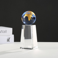 Trophée sportif Grace Crystal Europe en forme de boule nautique, finition polie, gravé, personnalisé, cadeau d'entreprise, souvenir, rentrée scolaire