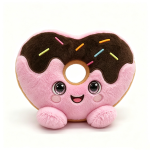 Peluche donut personnalisée, peluche donut en forme de cœur, peluche alimentaire, animal en peluche dessert - Product Image 2
