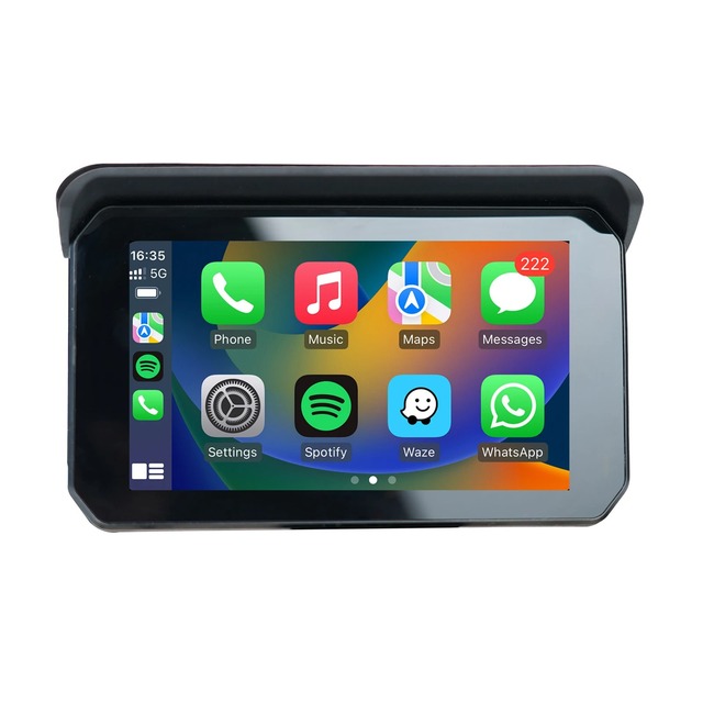 5 Inch Touch IP65 Waterproof External Portable Motorcycle Special Navigator Dual Bluetooth Support CarPlay and Android Auto