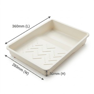 Bac à peinture en plastique robuste de qualité supérieure, rouge, 9 pouces, pour la peinture domestique, le bricolage et la décoration murale - Product Image 4