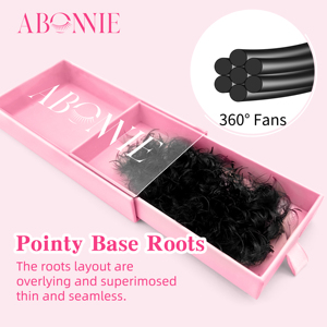 Éventails de Cils Préfaits Abonnie à Tige Longue ou Courte, Thermo-Soudés, Base Étroite, Pointue et Large, 20D, Plateau d'Extensions de Cils en Vrac - Product Image 4