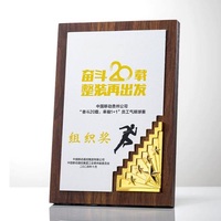 Trophée en cristal personnalisé de haute qualité, écologique, minimaliste, imprimé UV, plaque de la marque Liuguang