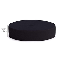Bande élastique pour couture de cheveux, tricotée noire, bande Web, bobine à haute élasticité, cordon extensible