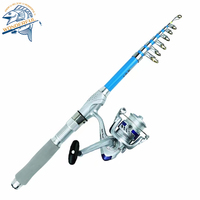 Hot Seller Télescopique Compact Voyage Poteau Pliable Glace Canne À Pêche Et Moulinet Combo Enfants Kit avec Moulinet Combo
