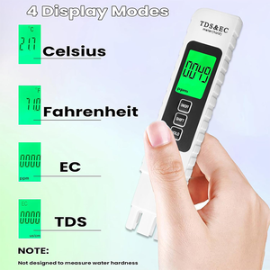 Testeur d'eau numérique TDS, testeur de qualité de l'eau PPM idéal pour l'eau potable, la piscine, les aquariums, la culture hydroponique - Product Image 2