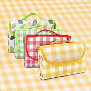 MHK51 manta de pícnic Oxford plegable impermeable para exteriores ligera de viaje a cuadros para escalar bebés para actividades al aire libre en la playa - Product Image 6