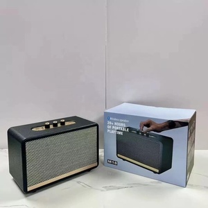 Altavoz <span class=keywords><strong>Bluetooth</strong></span> Inalámbrico Portátil con Diseño Retro de Madera para Escritorio M18, <span class=keywords><strong>Precio</strong></span> de Fábrica al por Mayor, Regalo Navideño - Product Image 2