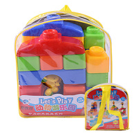 Jouet éducatif pour enfants, blocs de construction en plastique à grandes particules, animaux, sac de rangement, sac à dos, assemblage pour la maternelle