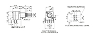 Potentiomètre stéréo double canal 500 ohms A10k B20k 6 broches, contrôle du volume 10k 25k 150k, potentiomètre rotatif linéaire