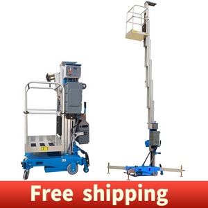 ऊर्ध्वाधर टेलीस्कोपिक स्व-चालित ऊर्ध्वाधर लिफ्ट 7.5 मीटर 9 मीटर एल्यूमीनियम मिश्र धातु डबल मैस्ट हवाई काम उठाने वाला मंच - Product Image 4