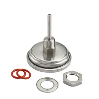 Retour 3 "2" Sonde 1/2 "MNPT 0-220F Degré Bouilloire sans soudure Bar Bière Thermomètre Bimétal Kit Home Brewing Dial Thermomètre Bi-métal