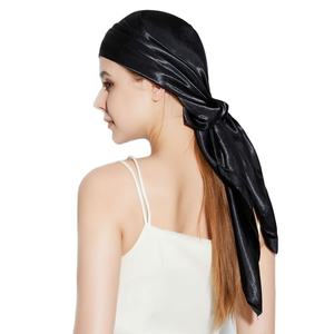 Vente en gros Nouveau 90*90 Malaisie Solide Couleur Satin carré Musulman Foulard en Soie pour Femmes Monochrome Pas Cher Hijab Autres Foulards - Product Image 3