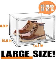 Boîtes à chaussures empilables en acrylique transparent avec porte magnétique, rangement pour les passionnés de baskets, vitrine pour bottes