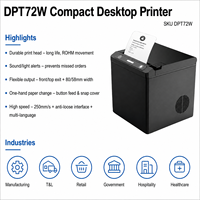 Printer Label Thermal Mobydata DPT72W Compact Desktop dengan Antarmuka USB