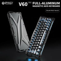 Clavier de jeu mécanique filaire GravaStar Mercury V60 Pro 60% avec déclenchement rapide à effet Hall 8K Polling et éclairage RGB Gasket
