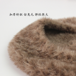 Mũ Nồi Lông Thỏ Thoải Mái Chất Lượng Cao Thời Trang Mùa Thu OEM Mũ Beret Vải Lông Đơn Giản Bán Sỉ Cho Nữ - Product Image 5